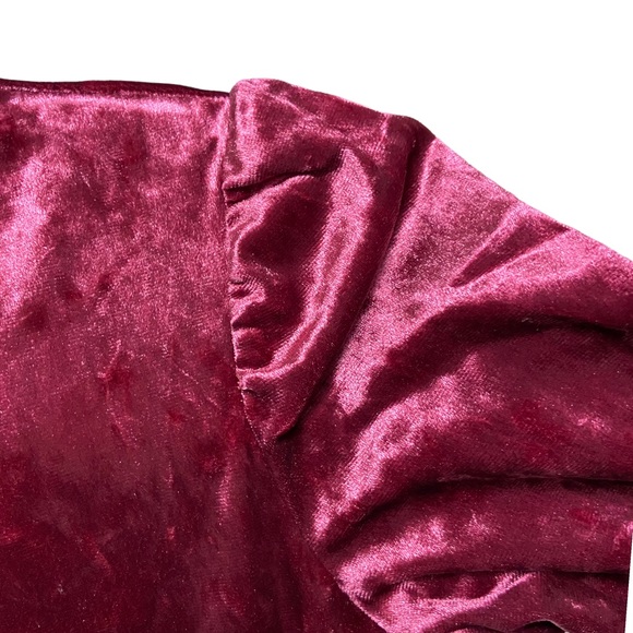 Red Crushed Velvet Dress Large - Picture 8 of 11